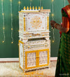 Wooden Pooja Temple & Puja Mandap with Cabinet for Home | DDASSWT2411Cabinet_WGD - D'DASS Store