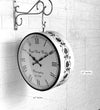 12" White Classic Double Sided Platform Wall Clock - D'DASS Store