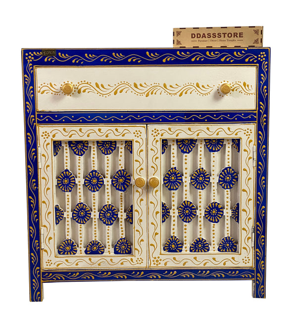 Wooden Puja Temple Cabinet for Home | WT2425Cabinet_WB - D'DASS Store