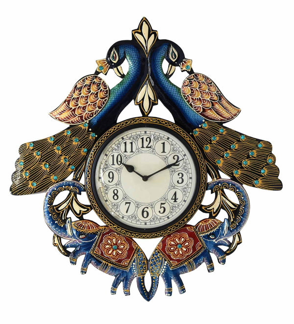 multicolour-18-x-1-5-x-18-inch-handmade-painting-peacock-wall-clock-by-shrinath-multicolour-18-x-1-5-mqnbrn