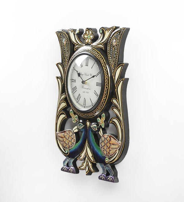 shrinath-multicolour-mdf-12-x-1-5-x-16-inch-classic-mayur-painted-handicraft-wall-clock-shrinath-mul-pfesa6
