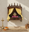 Sheesham MDF Wooden Pooja Temple Puja Mandir for Home | DDASSWT2412-Polish