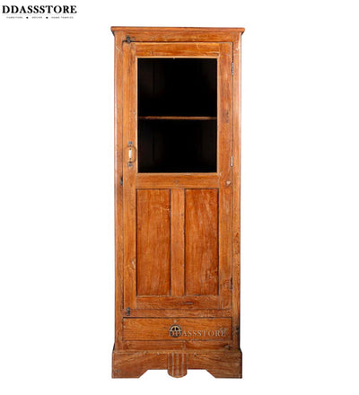 Natural Rustic Solid wood HandCarved Crockery unit for Kitchen - D'DASS Store