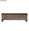 Distressed Solid wood HandCarved Decorative Wooden Trunk & Storage Box