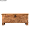 Distressed Solid wood HandCarved Decorative Wooden Trunk & Storage Box