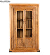 Natural Rustic Solid wood HandCarved Bookshelf with Storage