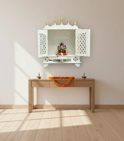 Sheesham MDF Wooden Pooja Temple Puja Mandap For Home | DDASSWT2412WGD