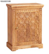 Rustic Natural Solid wood HandCarved Bedside Table for Bed - D'DASS Store