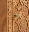 Rustic Natural Solid wood HandCarved Bedside Table for Bed - D'DASS Store