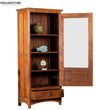 Honey Rustic Solid wood HandCarved Bookshelf with Storage