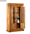 Natural Rustic Solid wood HandCarved Crockery unit for Kitchen