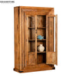 Natural Rustic Solid wood HandCarved Bookshelf with Storage