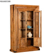 Natural Rustic Solid wood HandCarved Bookshelf with Storage - D'DASS Store