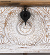 Distressed Solid wood HandCarved Decorative Wooden Trunk & Storage Box