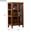 Dark Rustic Solid wood HandCarved Bookshelf with Storage - D'DASS Store