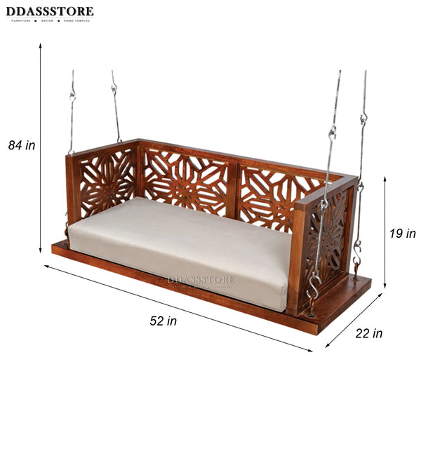 Hanging Solid wood Hammock Swing Sofa for Living Room | House Swings for Living Room - D'DASS Store