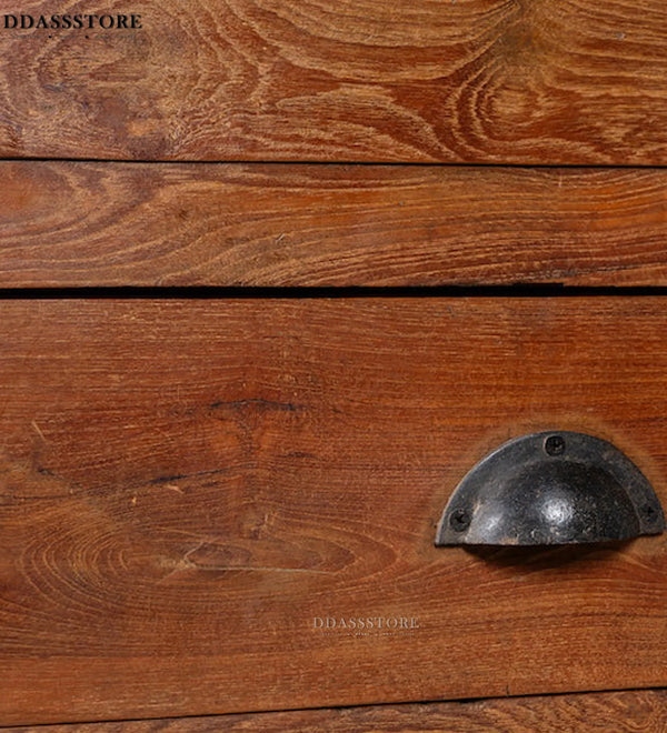 Honey Rustic Solid wood HandCarved Bookshelf with Storage - D'DASS Store