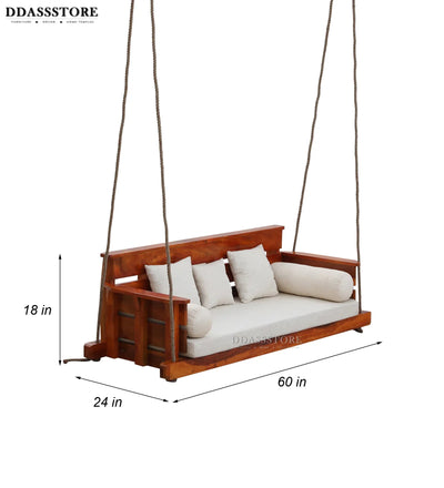 Hanging Solid wood Hammock Swing Sofa for Living Room | House Swings for Living Room - D'DASS Store