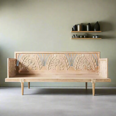 Dunes Solid wood Handcarved Sofa Chair for Living Room - D'DASS Store