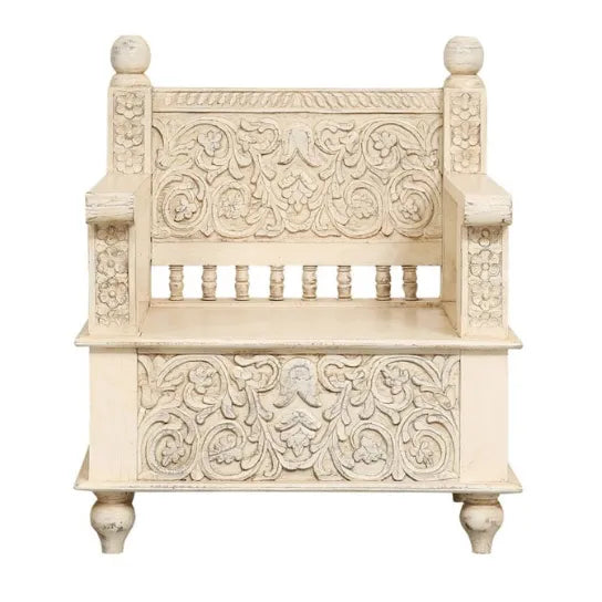 Maharani Solid wood Handcarved Sofa Chair for Living Room - D'DASS Store