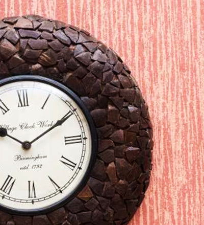 12" Decorative Ethnic Antique Wooden Wall Clock for Home | Retirement Gift - D'DASS Store