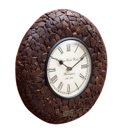 12" Decorative Ethnic Antique Wooden Wall Clock for Home | Retirement Gift - D'DASS Store