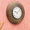 12" Ethnic Brass Wooden Wall Clock for Home