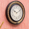 12" HandCrafted Brass Wooden Wall Clock for Home