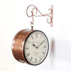 10" Copper Finish Iron Station Platform Wall Clock for Wall | Double Sided Clock