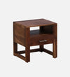 Shadow Nest Wood Bedside Table In Scratch Resistant Rustic Teak Finish With Drawer - D'DASS Store