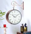 12" Copper Finish Iron Station Platform Wall Clock for Wall