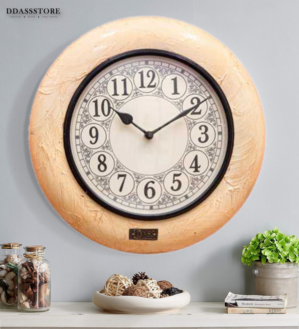 12" Decorative Ethnic Antique Handpainted Wall Clock for Home | House Warming Gift