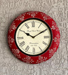 12" Decorative Ethnic Antique Handpainted Wall Clock for Home | House Warming Gift