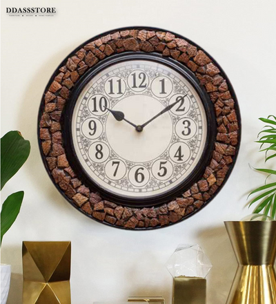 12" Decorative Ethnic Antique Wooden Wall Clock for Home | Employee Gift