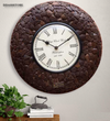 12" Decorative Ethnic Antique Wooden Wall Clock for Home | Retirement Gift