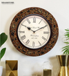 12" Decorative Handpainted Antique Wooden Wall Clock for Home