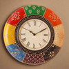 12" Hand Painted Vintage Wooden Wall Clock for Home