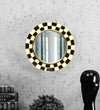 12 Inch Multicolour MDF Handpainted Decorative Wall Mirror