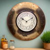 12" Rustic Brass Designed Wall Clock for Home