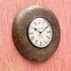 Ethnic Brass Wooden Wall Clock for Home