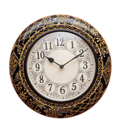 12" Decorative Ethnic Antique Handpainted Wall Clock for Home | House Warming Gift - D'DASS Store