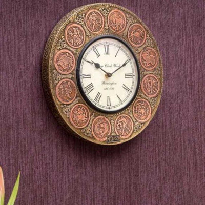 Zodiac Copper Wall Clock for Home