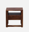 Shadow Nest Wood Bedside Table In Scratch Resistant Rustic Teak Finish With Drawer - D'DASS Store
