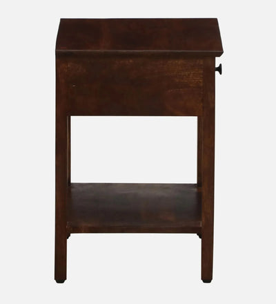 GlassHaven End Table In Tubbaq Finish With Drawer - D'DASS Store