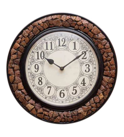 12" Decorative Ethnic Antique Wooden Wall Clock for Home | Employee Gift - D'DASS Store