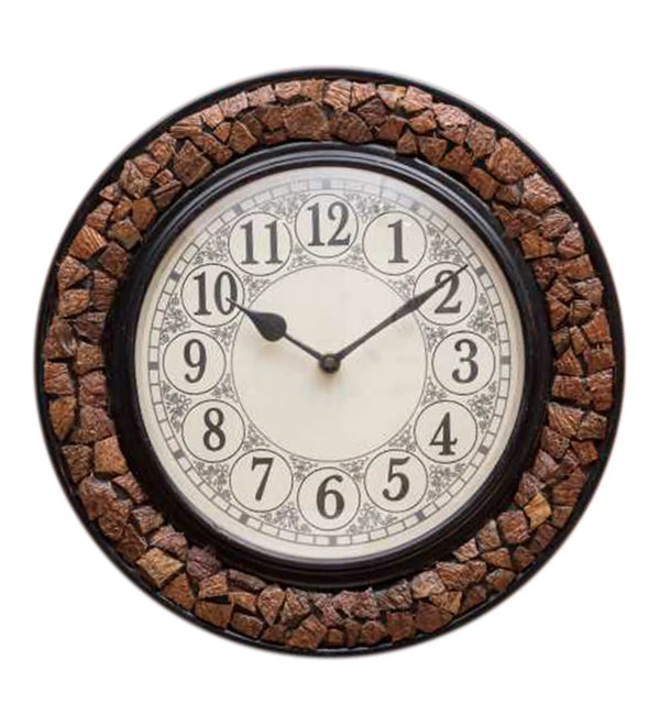 12" Decorative Ethnic Antique Wooden Wall Clock for Home | Employee Gift - D'DASS Store