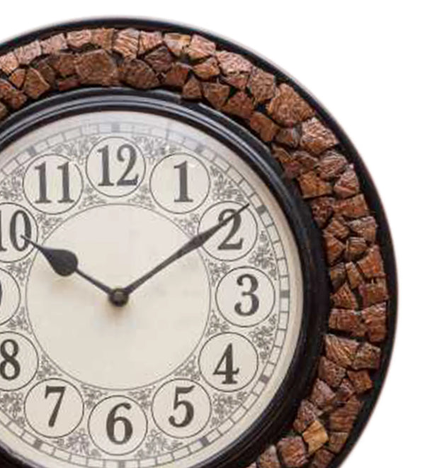 12" Decorative Ethnic Antique Wooden Wall Clock for Home | Employee Gift - D'DASS Store