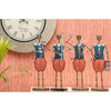 Multicolored Iron Tribal Farmer Set of 4 For Table Decor