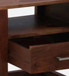 Shadow Nest Wood Bedside Table In Scratch Resistant Rustic Teak Finish With Drawer - D'DASS Store