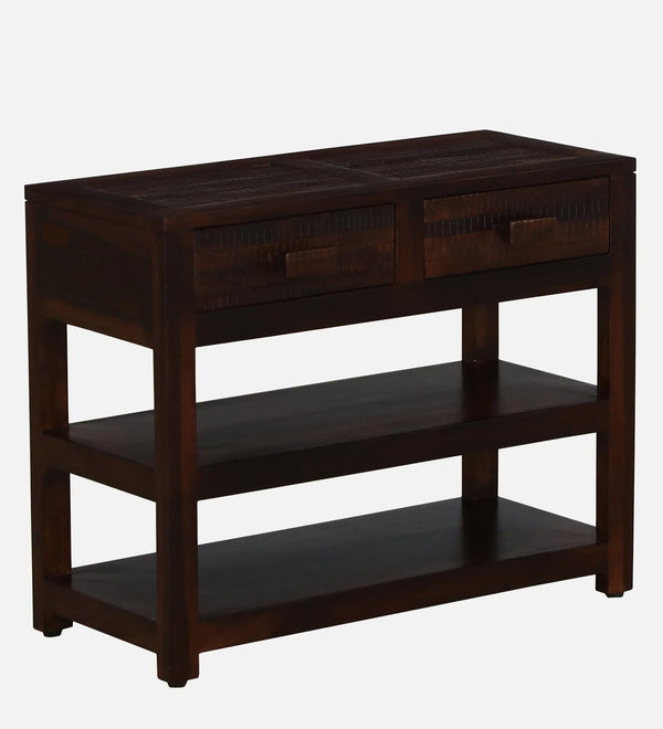 Threshold Teak Series Sheesham Wood Shoe Rack In Scratch Resistant Walnut Finish - D'DASS Store